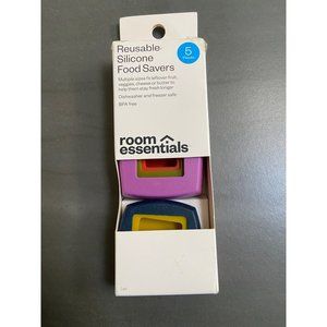 room essentials 5 Piece Silicone Food Savers Brand New In Box